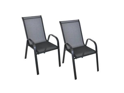 Set 2 vrtnih stolica TAVERNO crna