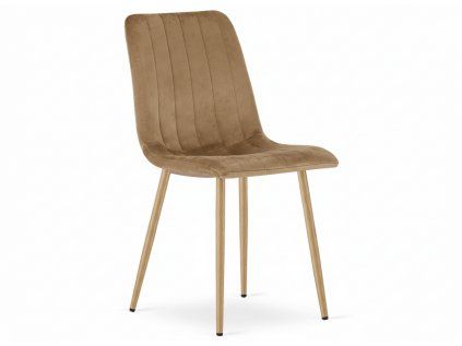 Smeđa baršunasta stolica LAVA ALMOND BROWN