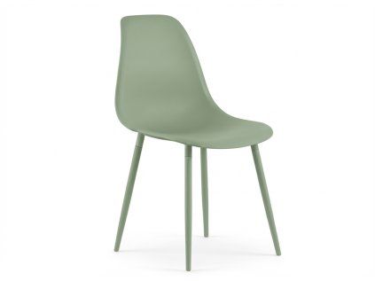 93111 6 moderni jidelni zidle osaka plastova svetle zelena v minimalisticke jidelne