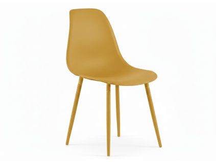93144 moderni jidelni zidle osaka plastova horcicova v minimalisticke jidelne